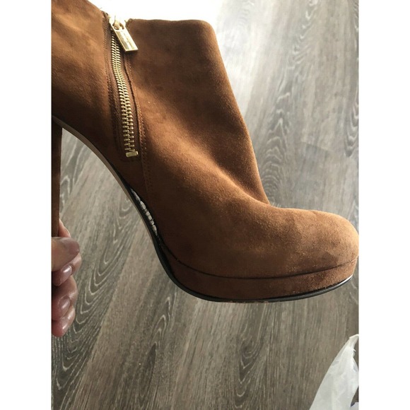 Michael Kors Brown Suede Heel Booties - Picture 7 of 9